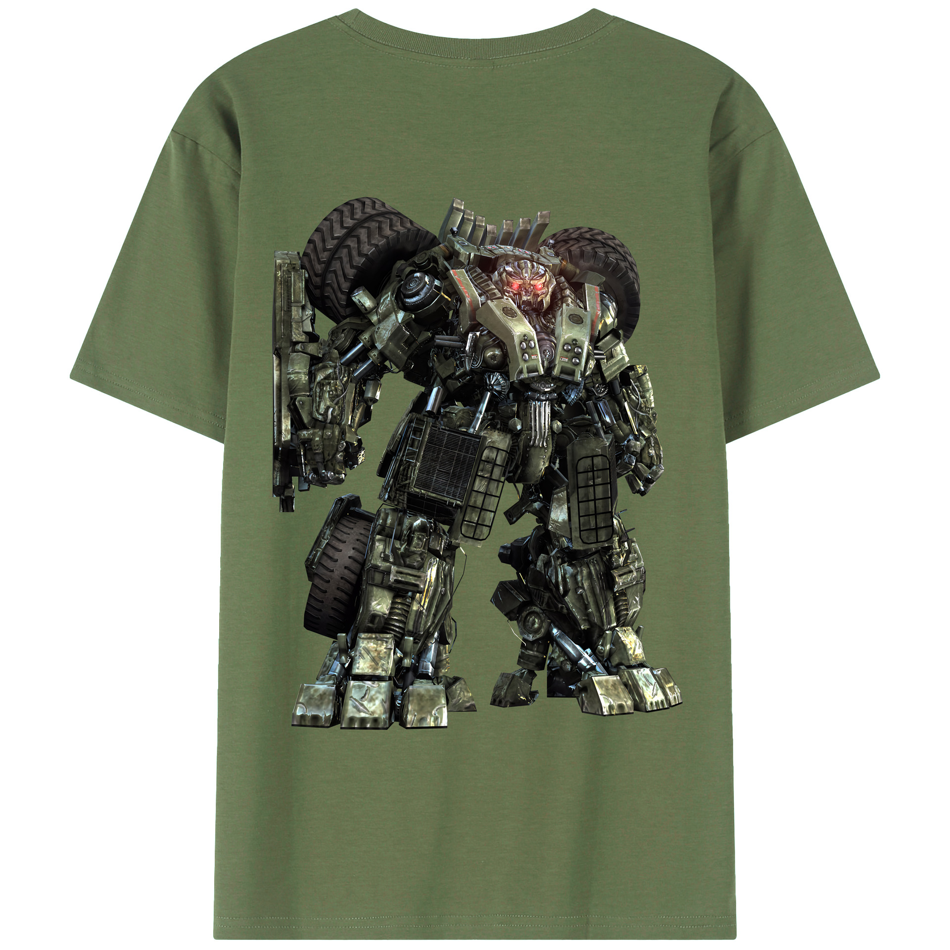 （画像用） Transformers トランスフォーマー 綿100％ メンズ半袖Tシャツ（バックプリント） 通気性